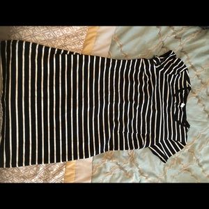 Black and White Striped Old Navy Dress
